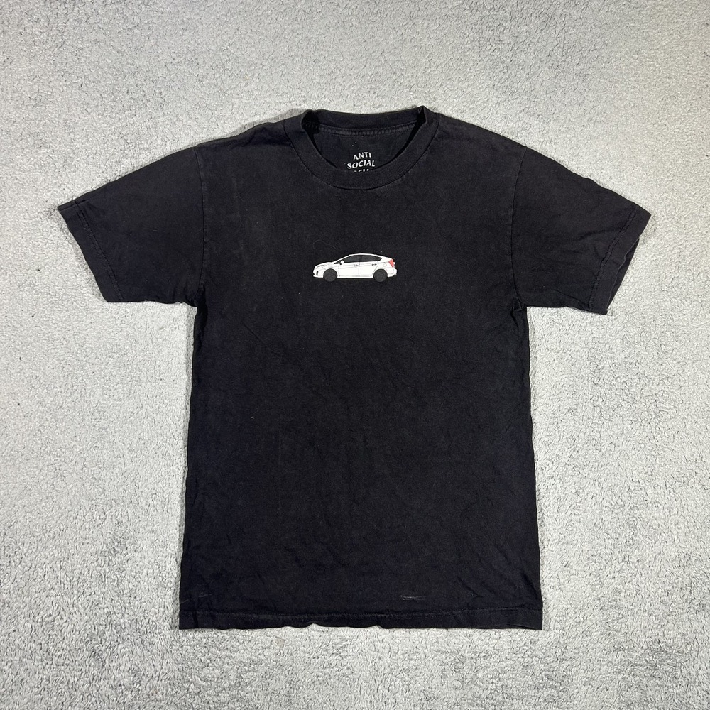 Anti Social Social Club White Car Graphic Logo Tee Black Men’s Small #4020